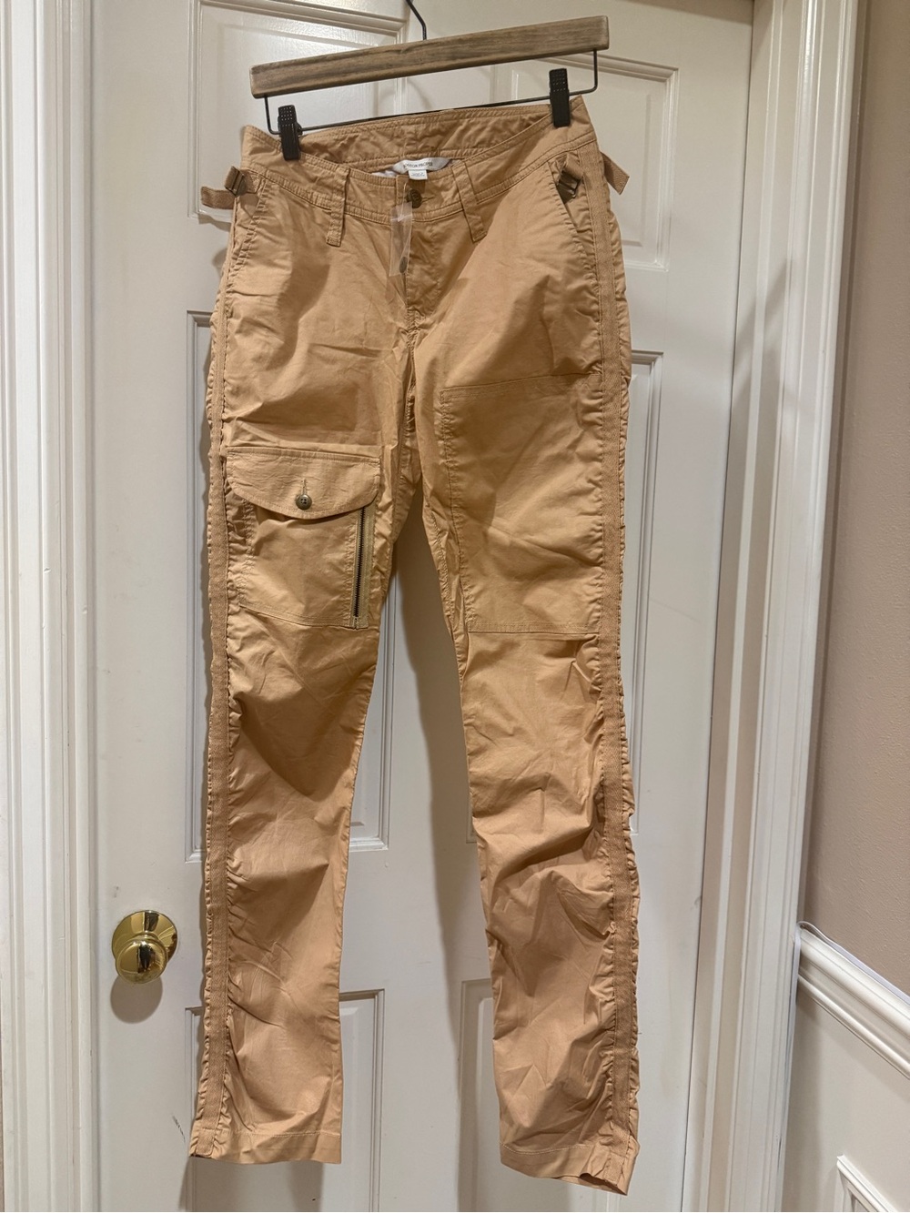 Boston Proper Tan Straight-Leg Cargo Pants